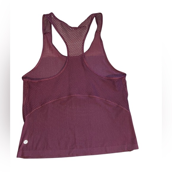 Lululemon Maroon Mesh Racerback Tank – Size 4 - Picture 2 of 2